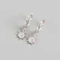 Geometric Fashion 925 Sterling Silver Gem Plating Earrings sku image 1