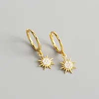 Geometric Fashion 925 Sterling Silver Gem Plating Earrings sku image 2