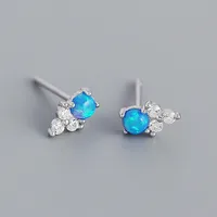 Geometric Fashion 925 Sterling Silver Gem Plating Earrings Ear Studs sku image 1