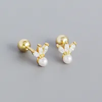 Geometric Fashion Gem Plating Earrings Ear Studs sku image 2