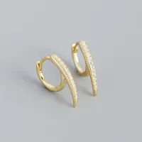Geometric Fashion 925 Sterling Silver Gem Plating Earrings sku image 2