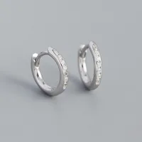 Geometric Fashion 925 Sterling Silver Gem Plating Earrings sku image 1