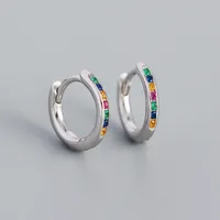 Geometric Fashion 925 Sterling Silver Gem Plating Earrings sku image 5