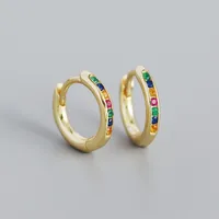 Geometric Fashion 925 Sterling Silver Gem Plating Earrings sku image 6