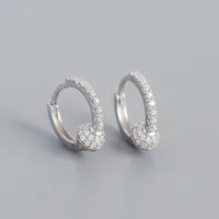 Geometric Fashion 925 Sterling Silver Gem Plating Earrings sku image 1