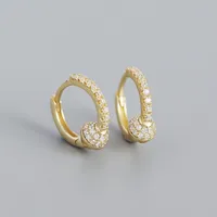 Geometric Fashion 925 Sterling Silver Gem Plating Earrings sku image 2