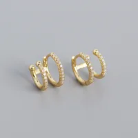 Geometric Fashion Gem Plating Earrings sku image 2