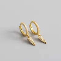 Geometric Fashion 925 Sterling Silver Gem Earrings sku image 2