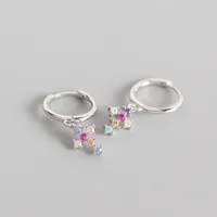 Cross Fashion Gem Plating Earrings Ear Studs sku image 1