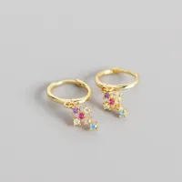 Cross Fashion Gem Plating Earrings Ear Studs sku image 2
