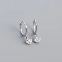 Geometric Fashion 925 Sterling Silver Gem Plating Earrings sku image 1