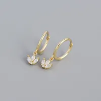 Geometric Fashion 925 Sterling Silver Gem Plating Earrings sku image 2