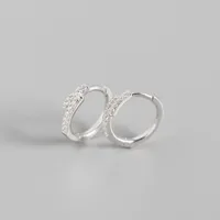 Geometric Casual Classical Commute 925 Sterling Silver Gem Plating Earrings Ear Studs sku image 1