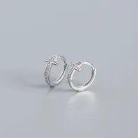 Cross Fashion Gem Plating Earrings sku image 1