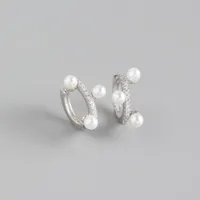 Geometric Fashion 925 Sterling Silver Gem Plating Earrings Ear Studs sku image 1