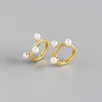 Geometric Fashion 925 Sterling Silver Gem Plating Earrings Ear Studs sku image 2