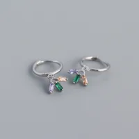Geometric Fashion 925 Sterling Silver Gem Plating Earrings sku image 1