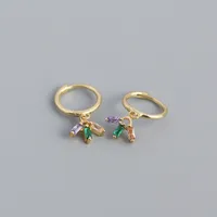 Geometric Fashion 925 Sterling Silver Gem Plating Earrings sku image 2