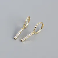 Geometric Fashion 925 Sterling Silver Gem Plating Earrings sku image 2