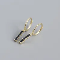 Geometric Fashion 925 Sterling Silver Gem Plating Earrings sku image 6
