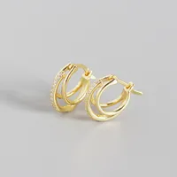 Geometric Fashion Gem Plating Earrings sku image 2