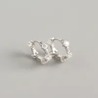 Geometric Fashion 925 Sterling Silver Gem Plating Earrings Ear Studs sku image 1