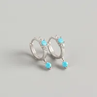 Geometric Fashion 925 Sterling Silver Gem Plating Earrings sku image 1