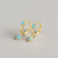 Geometric Fashion 925 Sterling Silver Gem Plating Earrings sku image 2