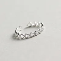 Geometric Cute Pastoral 925 Sterling Silver No Inlaid Plating Rings sku image 1