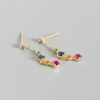 Geometric Fashion Gem Plating Earrings sku image 2