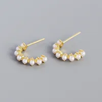 Geometric Fashion Gem Plating Earrings sku image 2