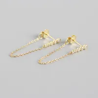 Geometric Fashion 925 Sterling Silver Gem Plating Earrings Ear Studs sku image 2