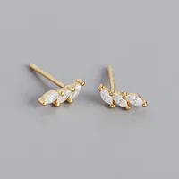 Geometric Fashion Gem Plating Earrings Ear Studs sku image 2