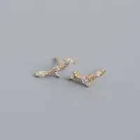 Geometric Fashion Gem Plating Earrings Ear Studs sku image 2