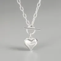 Heart Casual Luxurious Korean Style 925 Sterling Silver Pendant Necklace Wholesale sku image 1