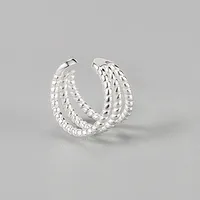 Geometric Casual Simple Style Korean Style 925 Sterling Silver No Inlaid Ear Cuffs Earrings Ear Studs sku image 1