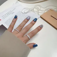 Lujoso Plata De Ley 925 Sin Incrustaciones Plateado Mujeres main image 3