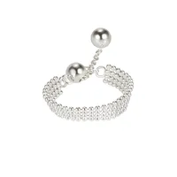 Casual Vintage Style Modern Style 925 Sterling Silver Geometric Plating No Inlaid Women'S Wide Band Rings Open Rings Rings main image 5