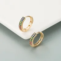 Geometric Fashion Copper Artificial Gemstones Earrings main image 4