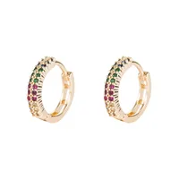 Géométrique Mode Le Cuivre Pierres Précieuses Artificielles Des Boucles D'Oreilles main image 5