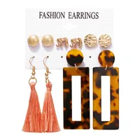1 Set Tassel Flower Ethnic Style Alloy Rhinestones Plating Earrings sku image 17