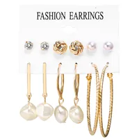 1 Set Tassel Flower Ethnic Style Alloy Rhinestones Plating Earrings sku image 2