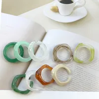Simple Style Resin Geometric Women's Open Rings main image 1
