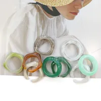 Simple Style Resin Geometric Women's Open Rings main image 2