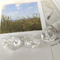 Estilo Simple Resina Flor Mujeres Anillos Abiertos Anillos main image 2