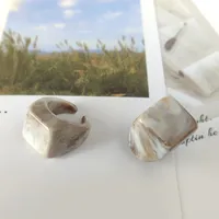 Style Simple Résine Fleur Femmes Anneau Ouvert Anneaux main image 3