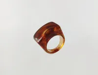 Simple Style Arylic Geometric Multicolor Unisex Wide Band Rings sku image 4
