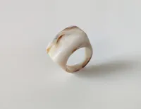 Simple Style Arylic Geometric Multicolor Unisex Wide Band Rings sku image 5
