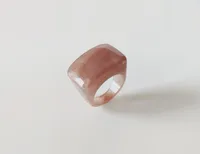 Simple Style Arylic Geometric Multicolor Unisex Wide Band Rings sku image 8