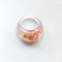 Fashion Arylic Geometric Flower Epoxy Women'S Rings sku image 2